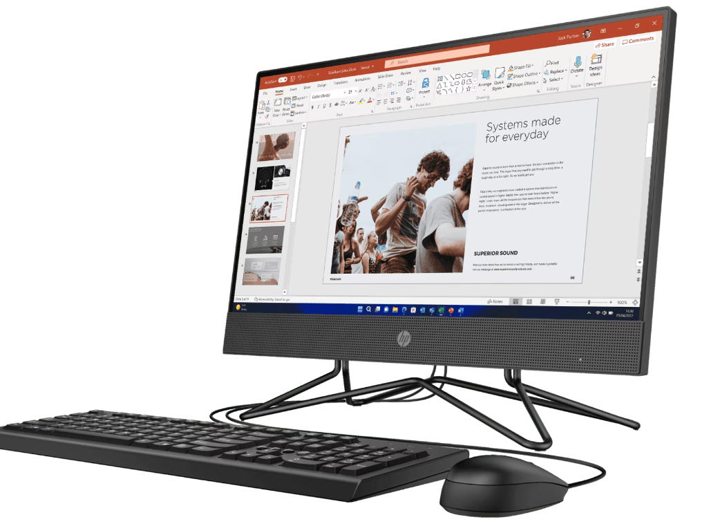 Buy HP Pro One 200 G4 AIO Non-Touch 21.5 Inch FHD Intel Core i3-1215U Processor 4GB DDR4 RAM 1TB HDD Int