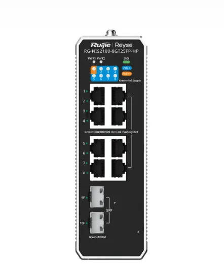 Buy Ruijie  10-Port Cloud Managed Industrial Switch RG-NIS2100-8GT2SFP-HP