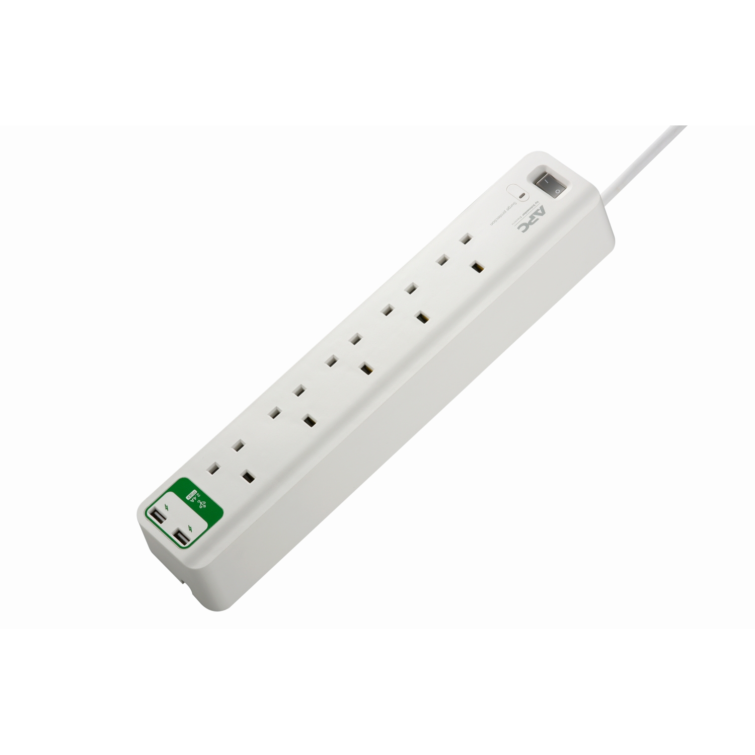 Buy PM5U-UK  APC Essential SurgeArrest 5 outlets with 5V, 2.4A 2 port USB Charger 230V UK