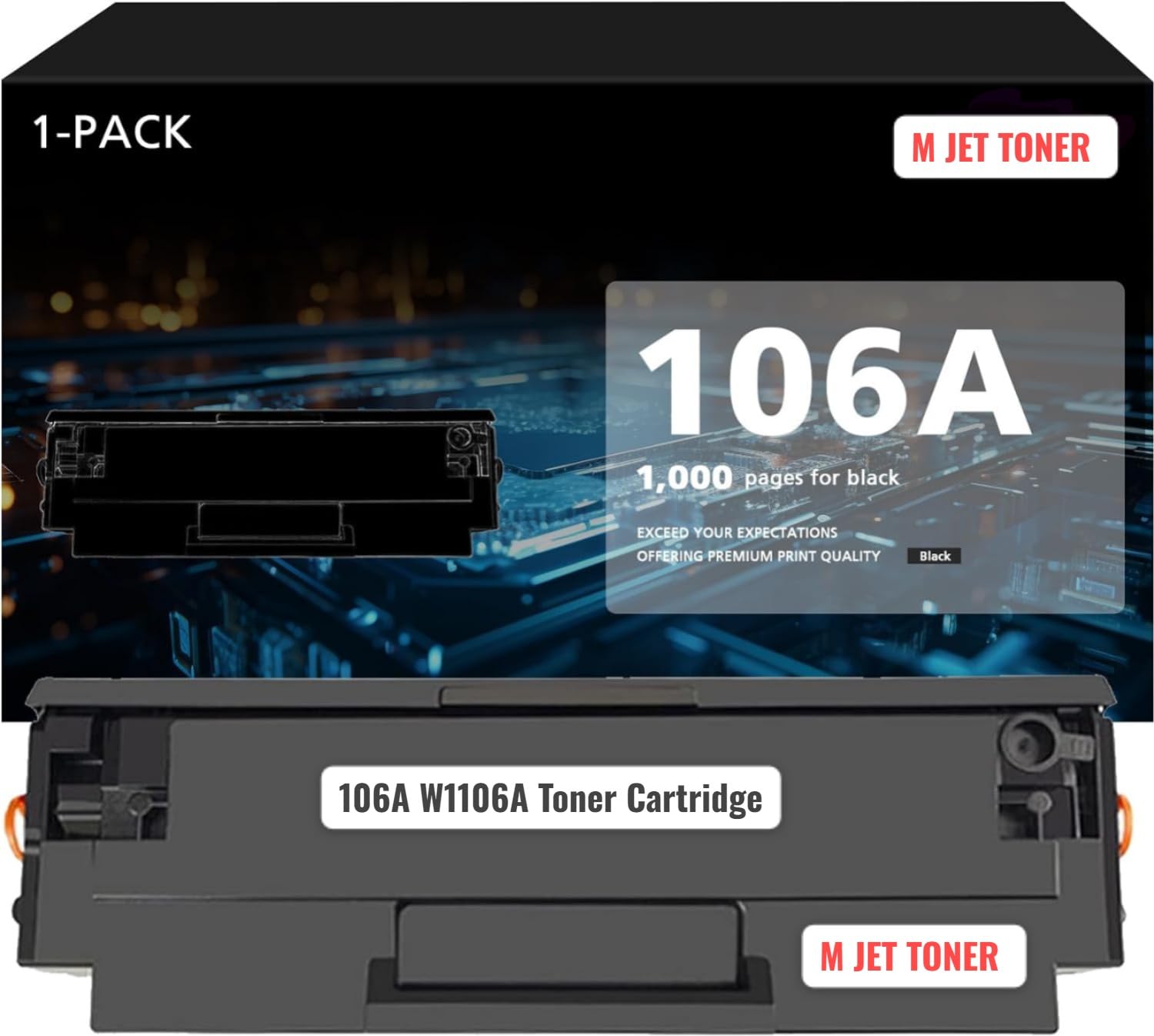 Buy HP 106A Black Original Laser Toner Cartridge W1106A