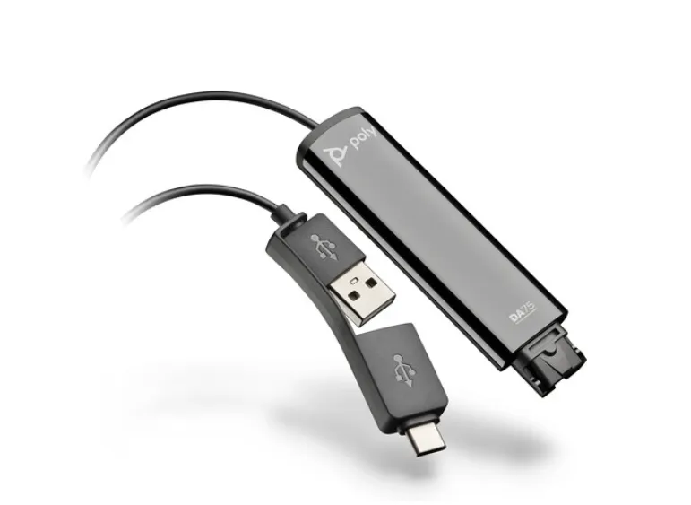 Buy Poly DA75 USB to QD Black Adapter TAA 786C6AA