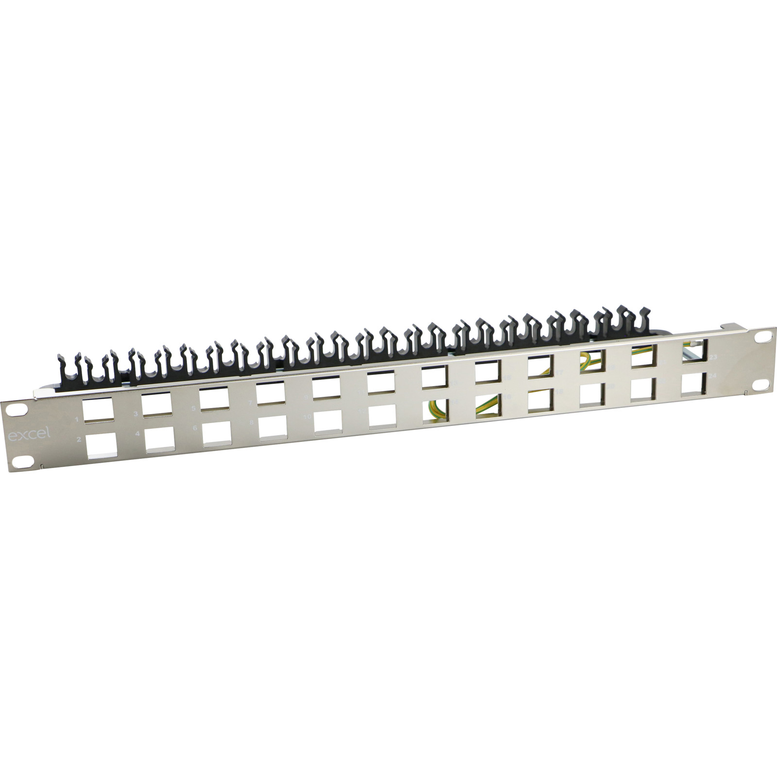 Buy 100-024 EXCEL FTP 24-PORT U/L CHROME ANGLED KEYSTONE FRAME