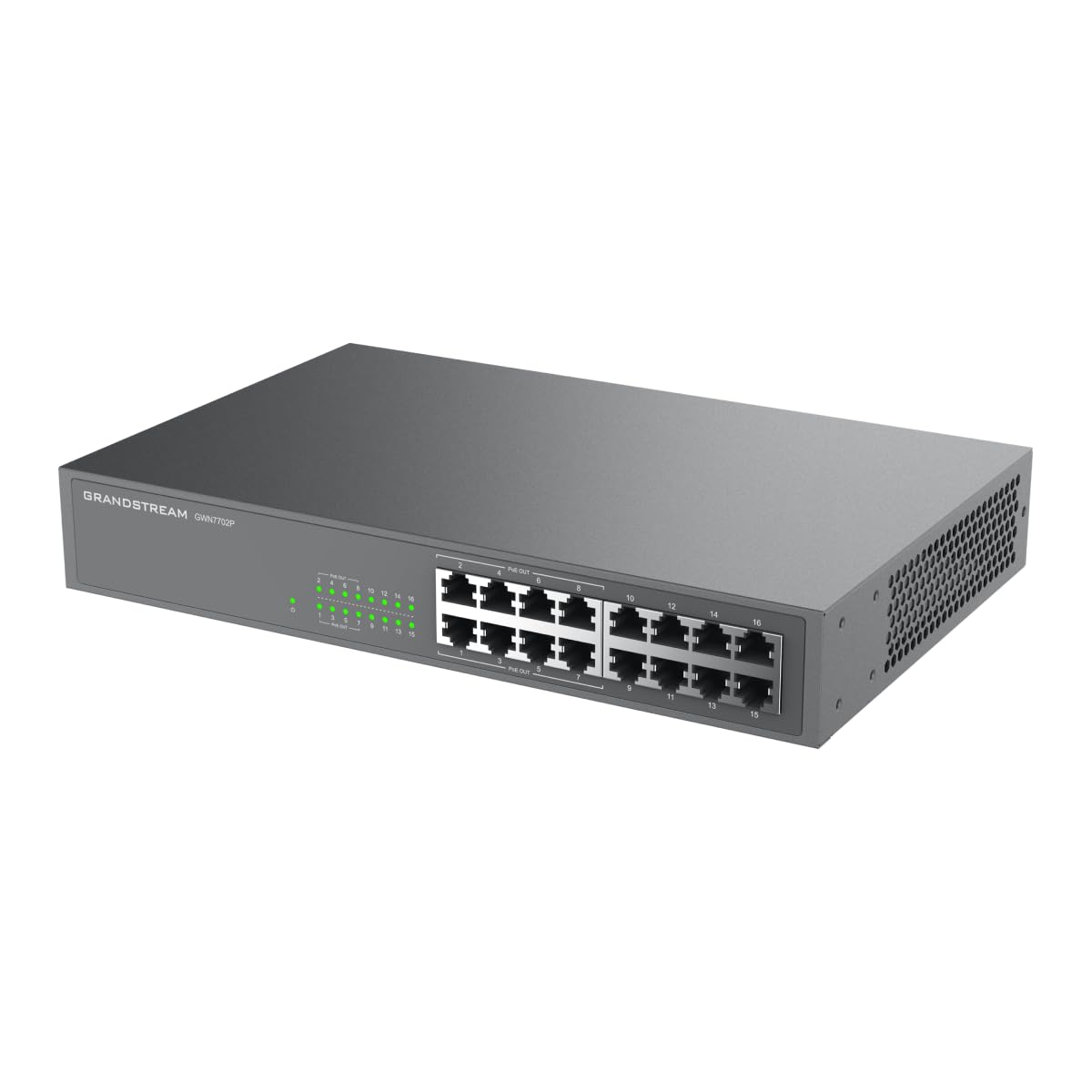 Buy Grandstream Unmanaged Network Switch, 16 x GigE (8 x PoE) GWN7702P