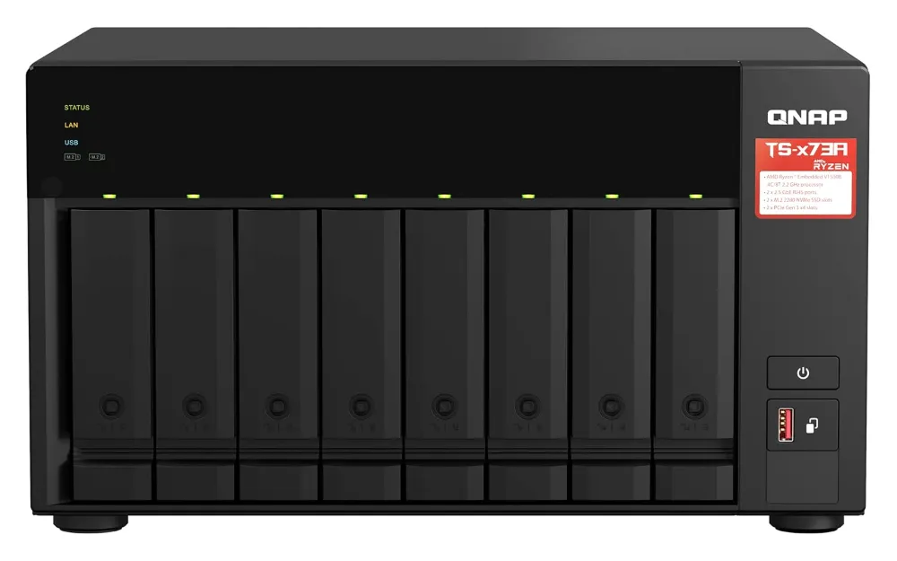 Buy QNAP TS-873A-8G 8-Bay NAS AMD Ryzen Embedded V1500B 8GB DDR4 ECC