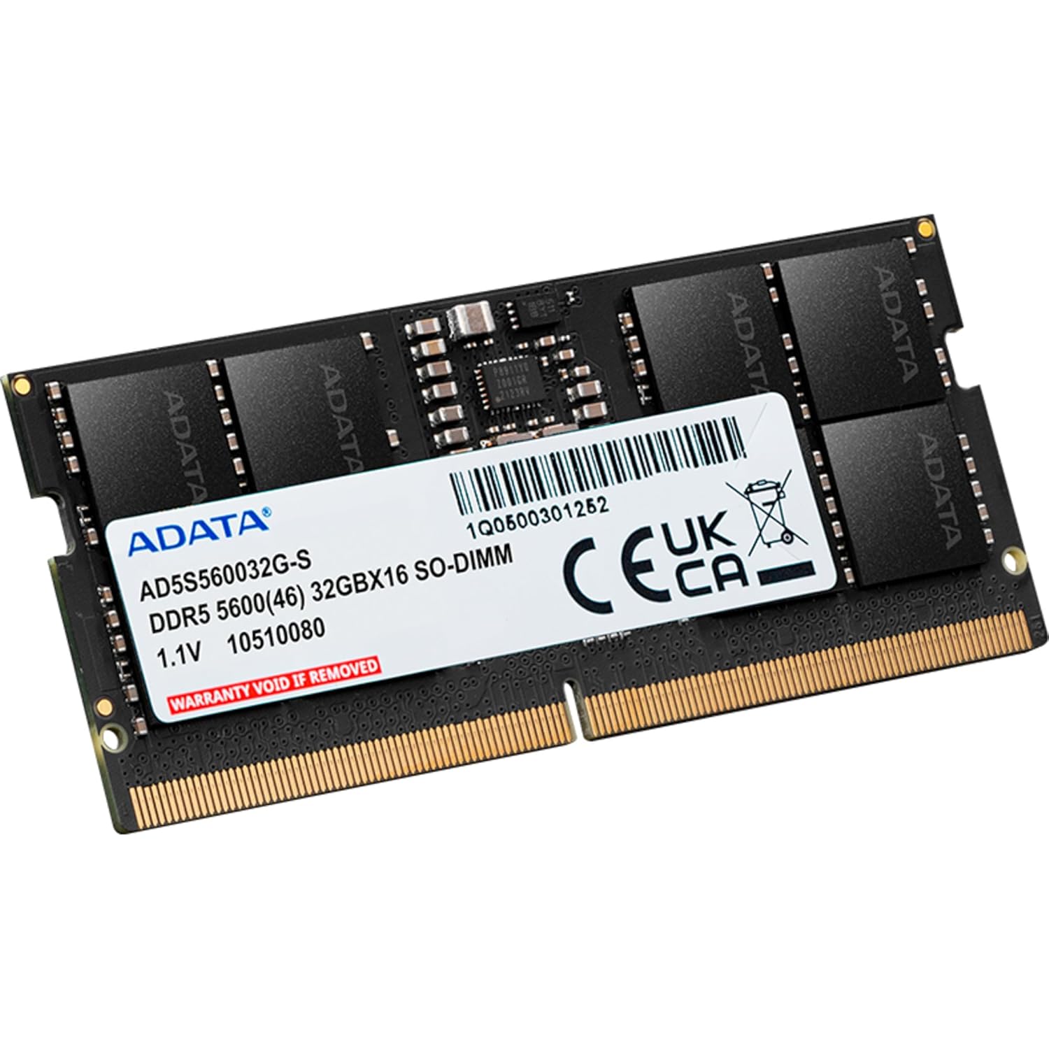 Buy ADATA DDR5 SO-DIMM 5600MHz 32GB 46-SINGLE TRAYNON HEAT SINKPREMIERBLACK  AD5S560032G-S