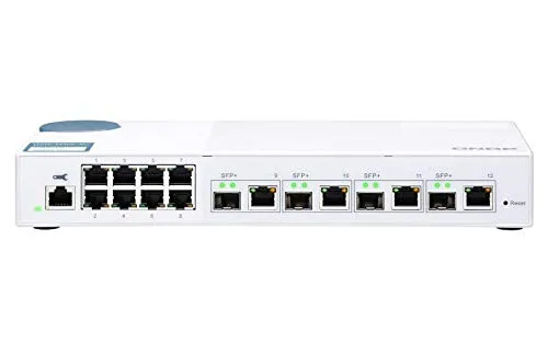 Buy QNAP 12-Port Gigabit Managed Switch with 10G SFP+ / RJ45 Combo Ports QSW-M408-4C