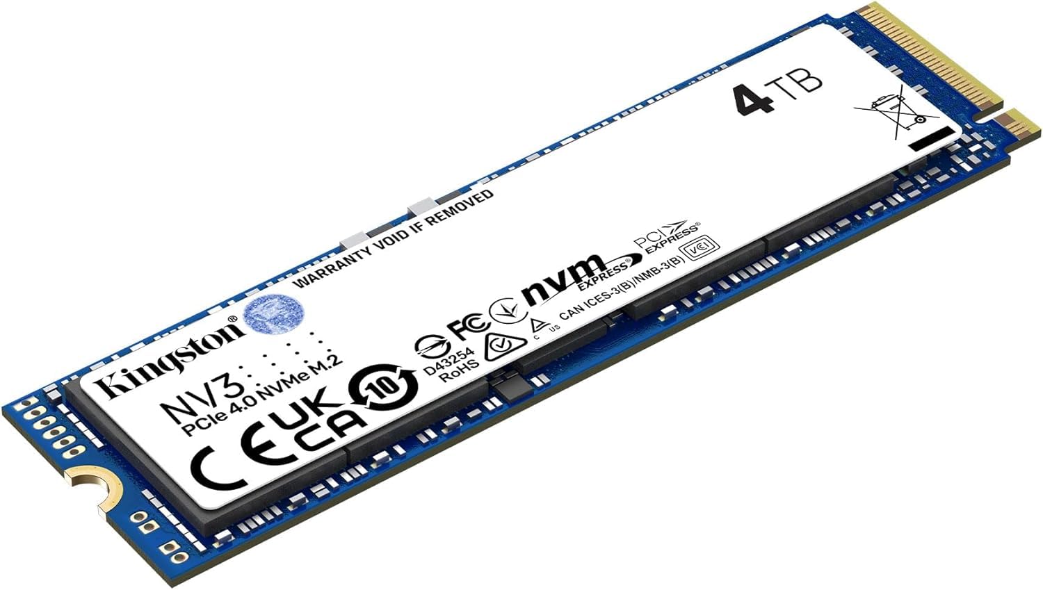 Buy Kingston 4TB NV3 M.2 2280 6000 MB/s read, 4000 MB/s write Gen 4x4 SNV3S/4000G