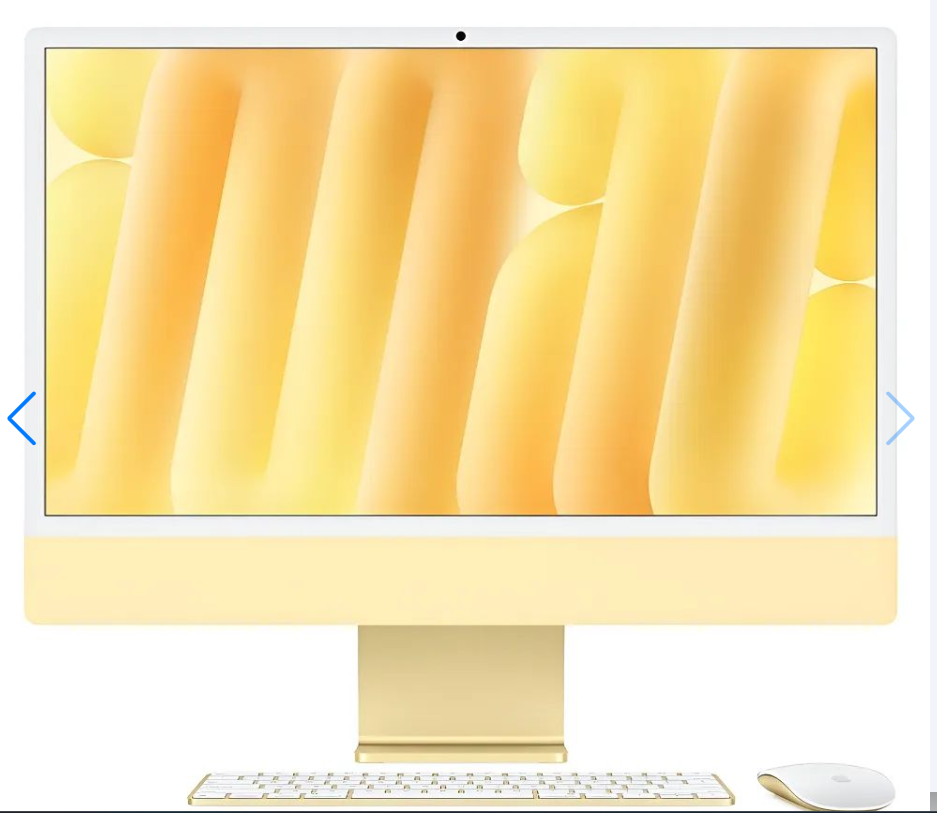 Buy iMac 24 Standard M4 10C / 10C / 16GB RAM 512 YELLOW Numeric-English Z1EL000PE