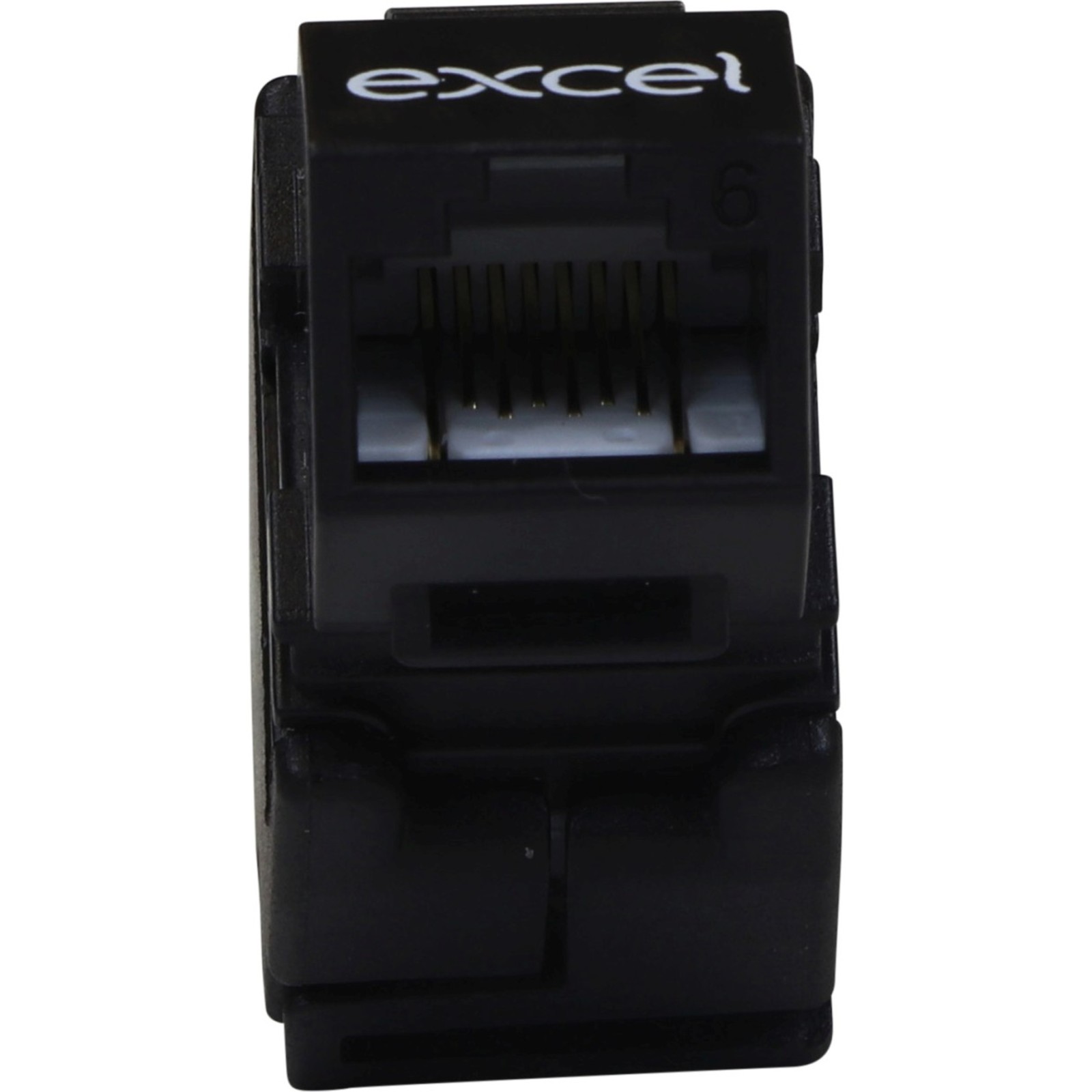 Buy 100-213-24 EXCEL CAT6 ANGLED UTP TOOLLESS JACK 180deg-BLACK - PK24