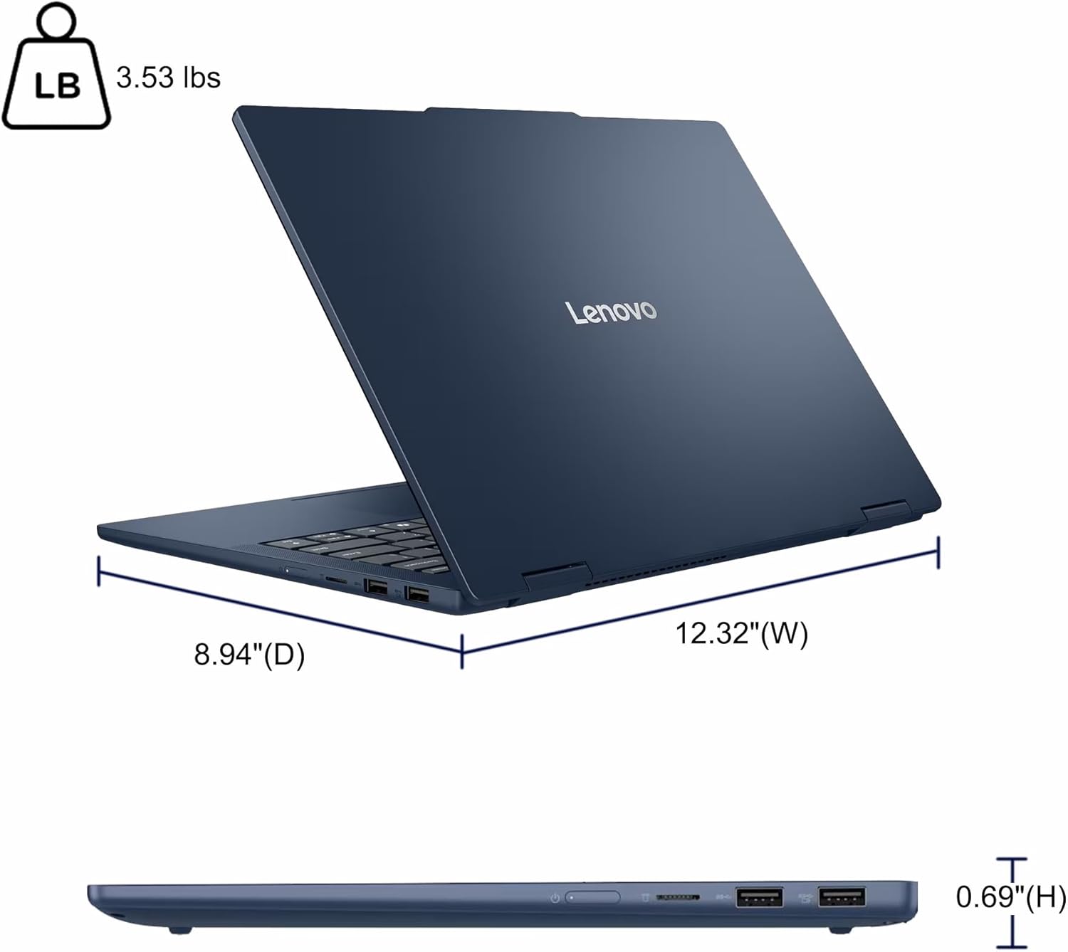 Buy Lenovo Ideapad 5 2-in-1 Core Ultra 5 225U-8GB-512GB SSD  83KR0047US