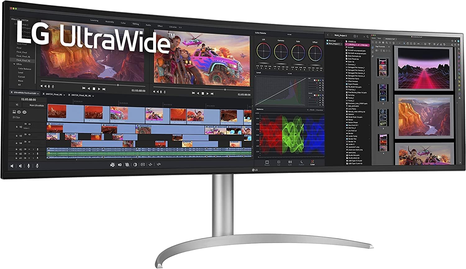 Buy 49WQ95C-W.AMA 49 Inch 32:9 Curved UltraWide DQHD