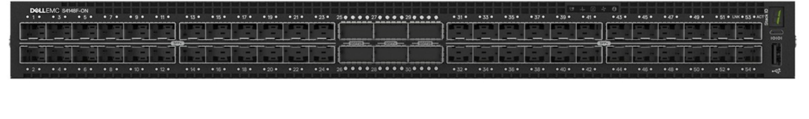 Buy Dell EMC S4148F Switch - 48x10GbE SFP+, 4xQSFP28, 2xQSFP+, OS10