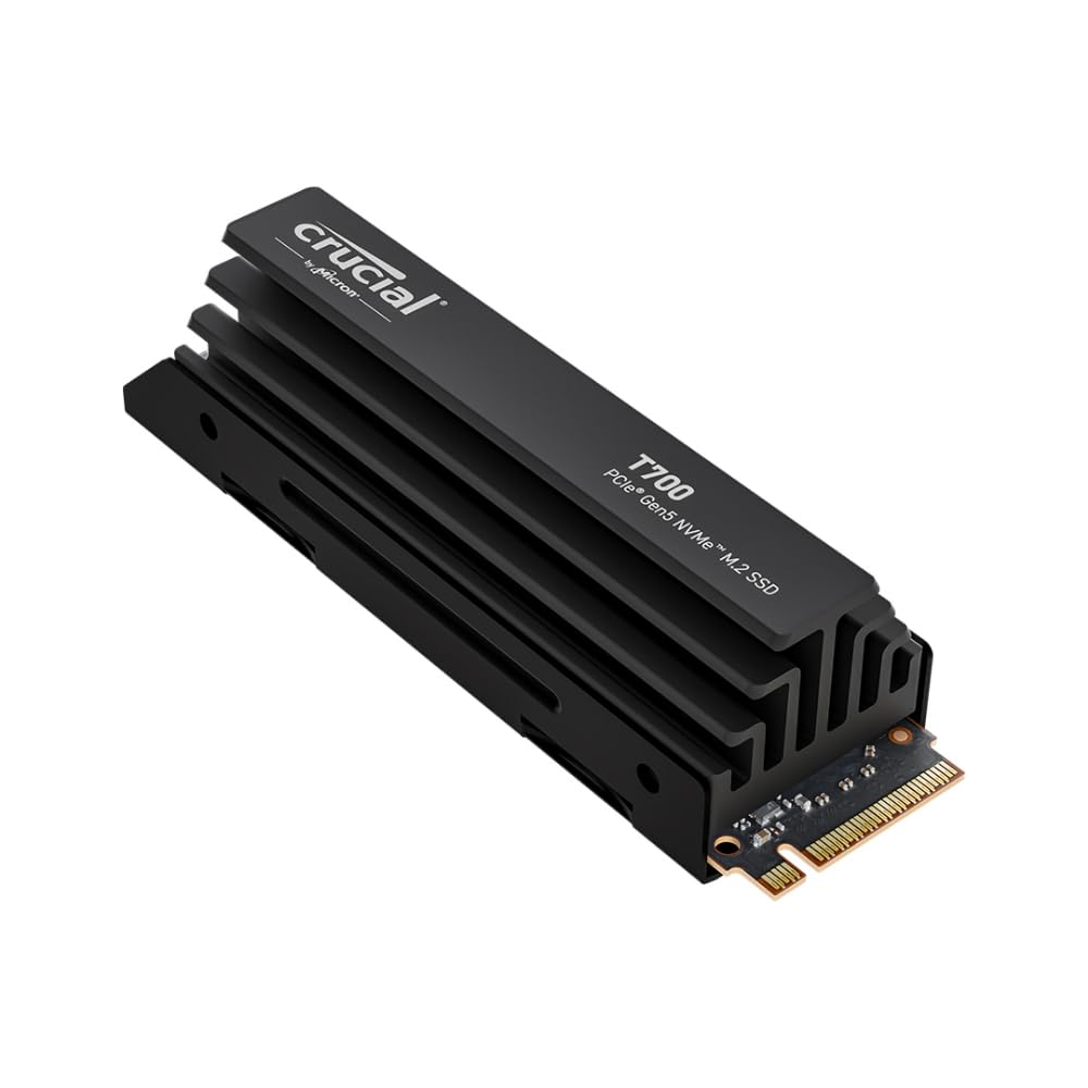 Buy Crucial T700 4TB Gen5 NVMe M.2 SSD with heatsink - Up to 12,400 MB/s CT4000T700SSD5