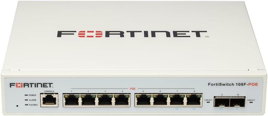 Buy FS-108F-POE	FortiSwitch-108F-POE Fanless L2+ management switch