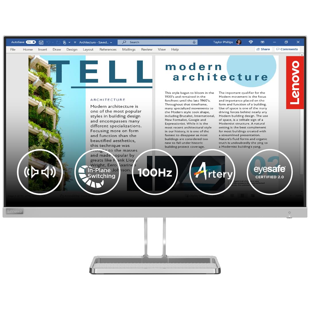 Buy 67BEKAC1AE LENOVO L27I-4A,27FHD,IPS,VGA +HDMI MONITOR