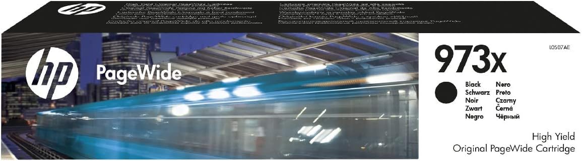 Buy L0S07AE HP 973X High Yield Black Original PageWide Cartridge