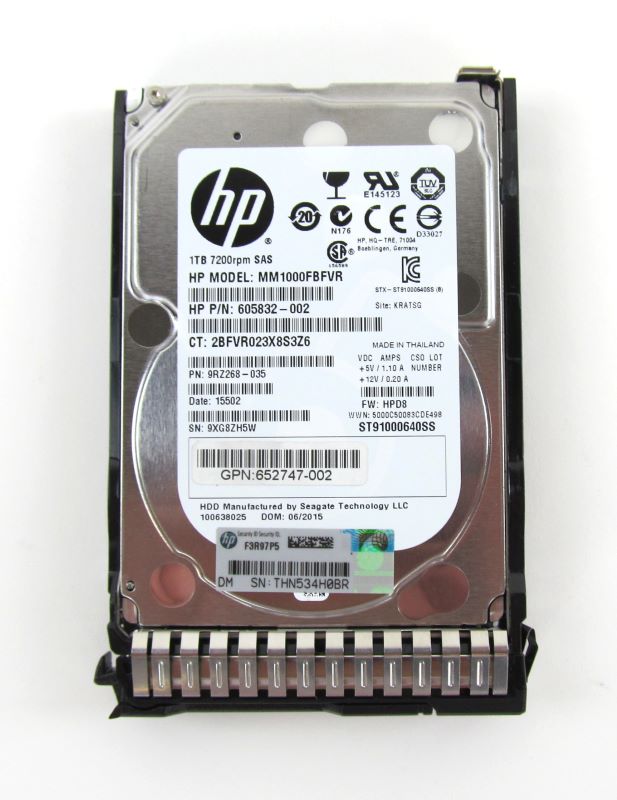 Buy 653954-001 652749-B21 - HP 1TB 6G SAS 7.2K Rpm SFF 2.5