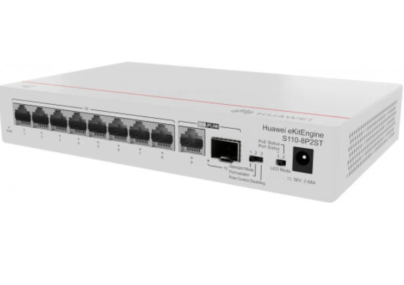 Buy HUAWEI Switch, 8x10/100/1000BASE-T Ports, S110-8P2ST