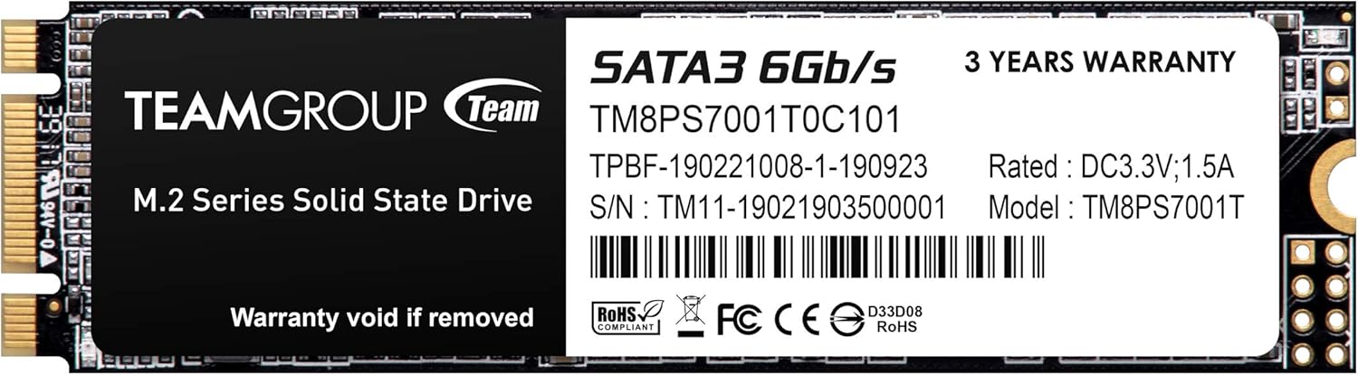 Buy TEAMGROUP MS30 1TB with SLC Cache 3D NAND TLC M.2 2280 SATA III 6Gb/s TM8PS7001T0C101