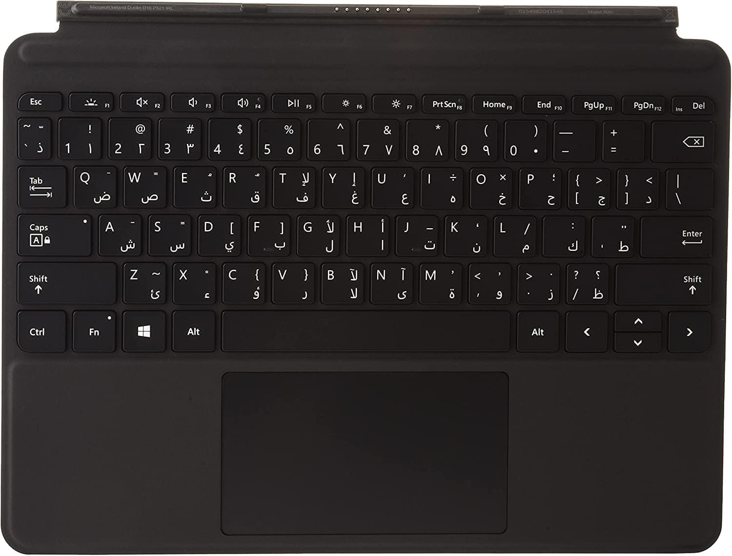 Buy Microsoft Surface Go 2,3,4 Type Cover Eng/Arabic, Black KCM-00038