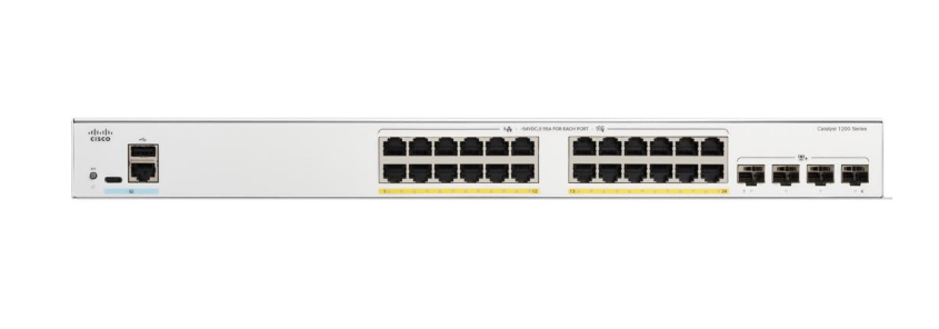 Buy Cisco C1200 Switch, 24x PoE+ 195W/4x 10G SFP+/Rack-mountable C1200-24P-4X