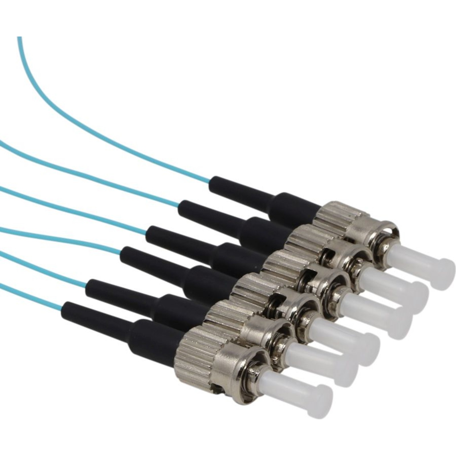 Buy 200-643 Enbeam Fibre Pigtail OM3 50/125 ST/UPC Aqua 12-pack - 1m