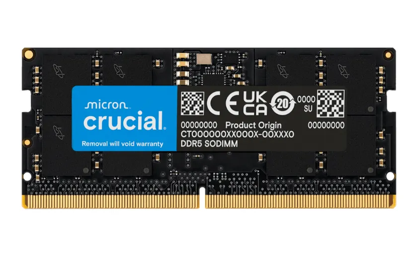 Crucial 8GB DDR5-5600 SODIMM CT8G56C46S5 Laptop RAM
