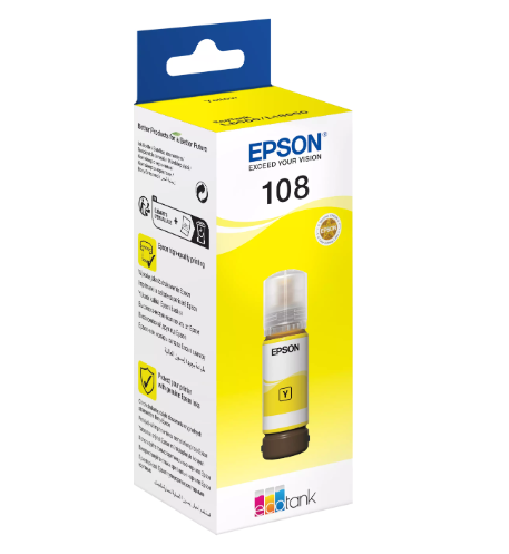 Buy C13T09C44A EPSON 108 EcoTank Yellow ink bottle