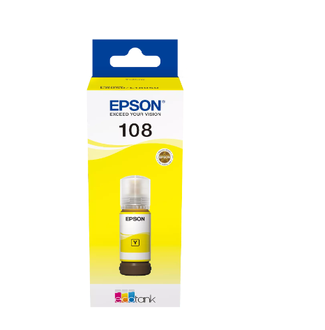 Buy C13T09C44A EPSON 108 EcoTank Yellow ink bottle