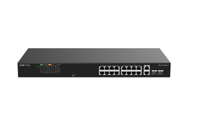 Buy Ruijie 16-Port 10/100 Mbps with 2-Port Gigabit Unmanaged PoE Switch RG-ES118FGS-LP