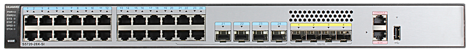 Buy Huawei S5720S-28X-SI-AC(24 Ethernet 10/100/1000 ports,4 10 Gig SFP+,AC 110/220V)