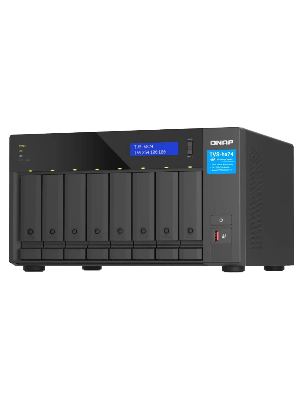 Buy QNAP TVS-H874X-I9-64G 8 Bay Desktop NAS Intel Core i9 64GB RAM QuTS hero