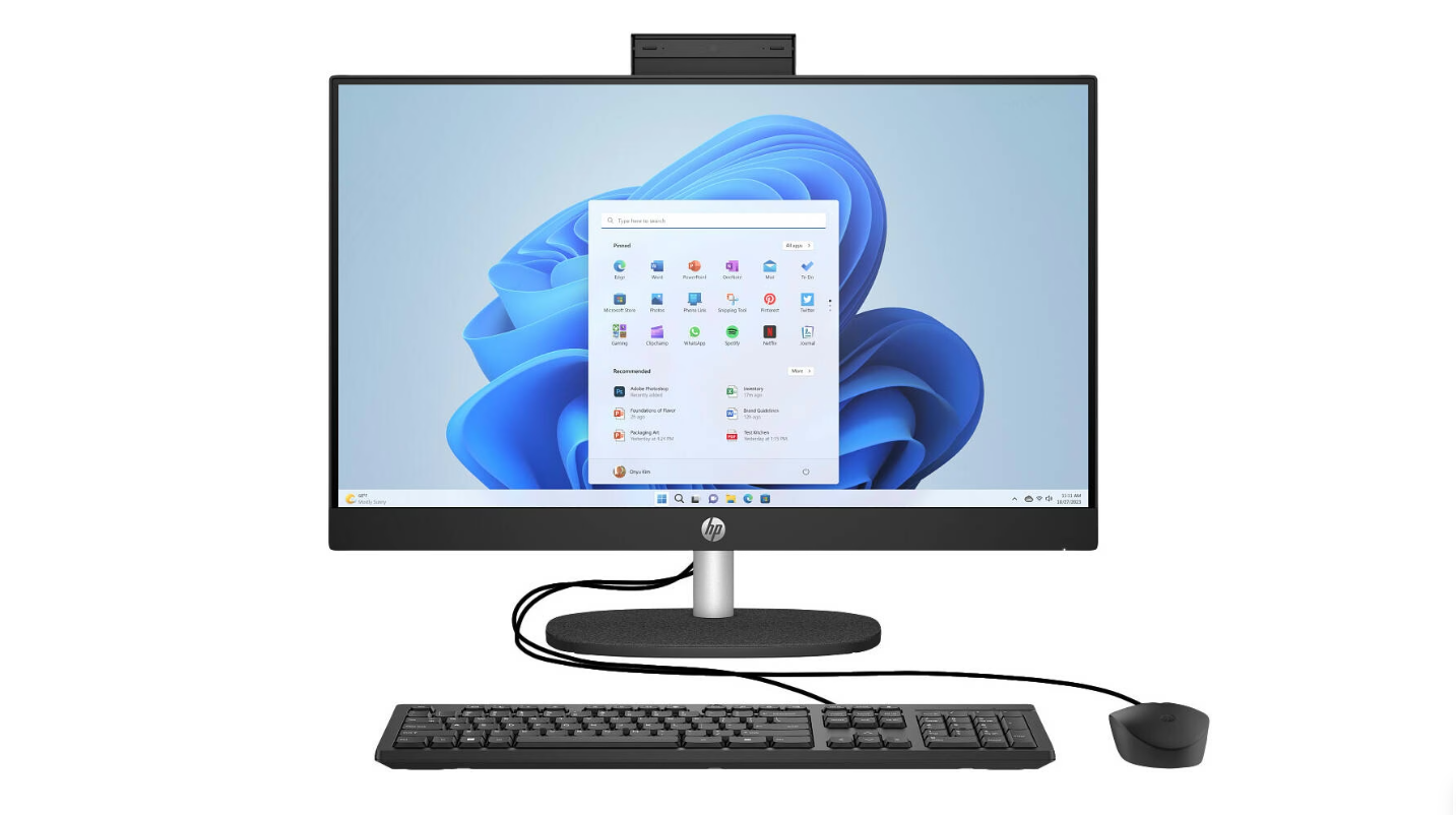 Buy HP AIO 24-cr2031nh U5-225U 8GB 512GB SSD TOUCH SHARED DOS BLACK  D30BXEA#BH5