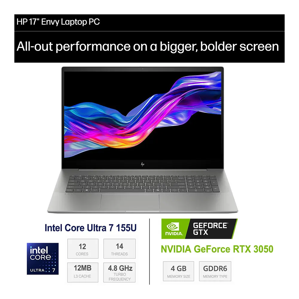 Buy HP Envy Laptop 17t-da000 Intel 12-Core Ultra 7 155U