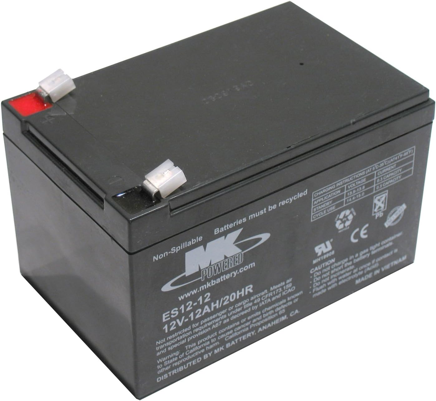 Buy ES 12 12 BATTERY 12V 12AH RECHARGEABLE SEALED LEAD ACID