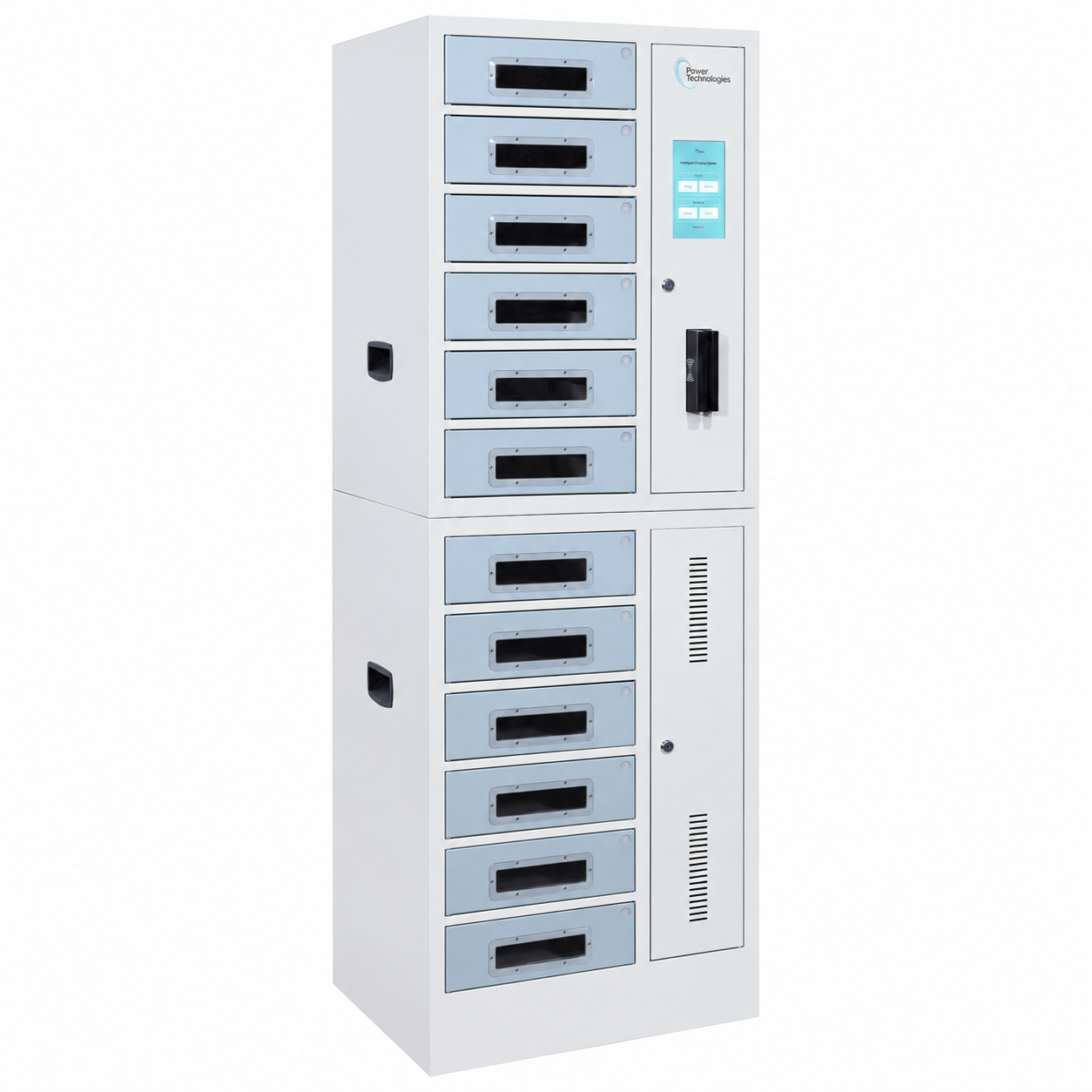 Power Technologies SC-LOCKER-12 LKR-SC-B12R-U 12-Bay RFID Laptop Charging Locker