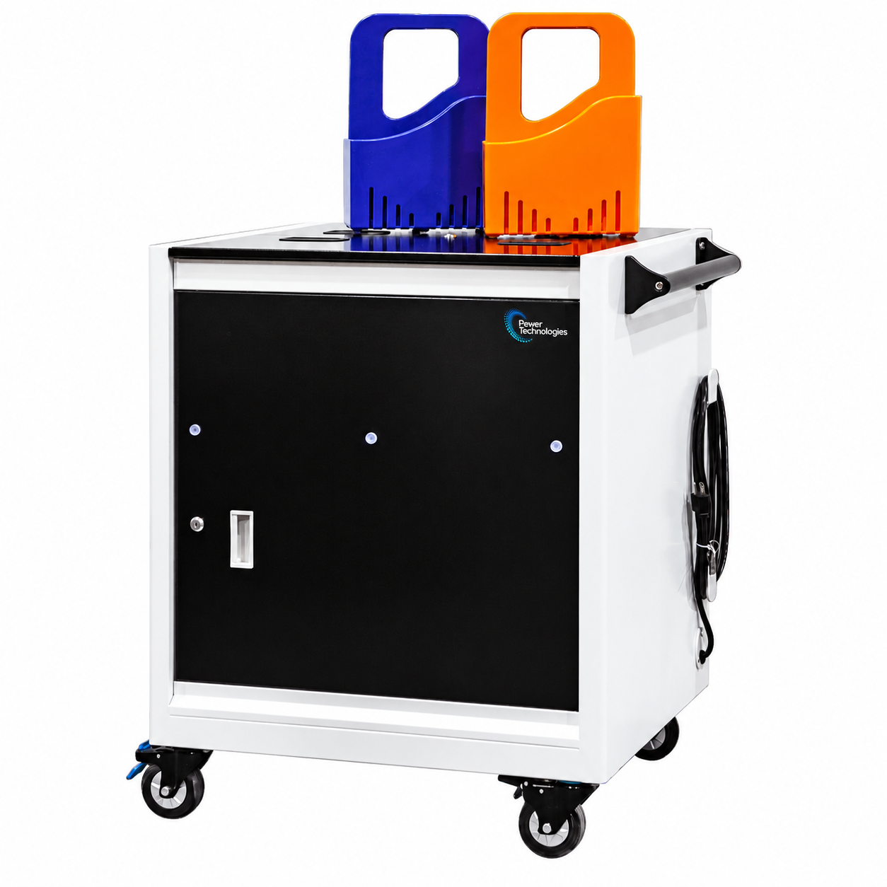 Power Technologies AC-GO CRT-GO-S32L-U 32-Bay Smart Charging Cart with Carry Baskets