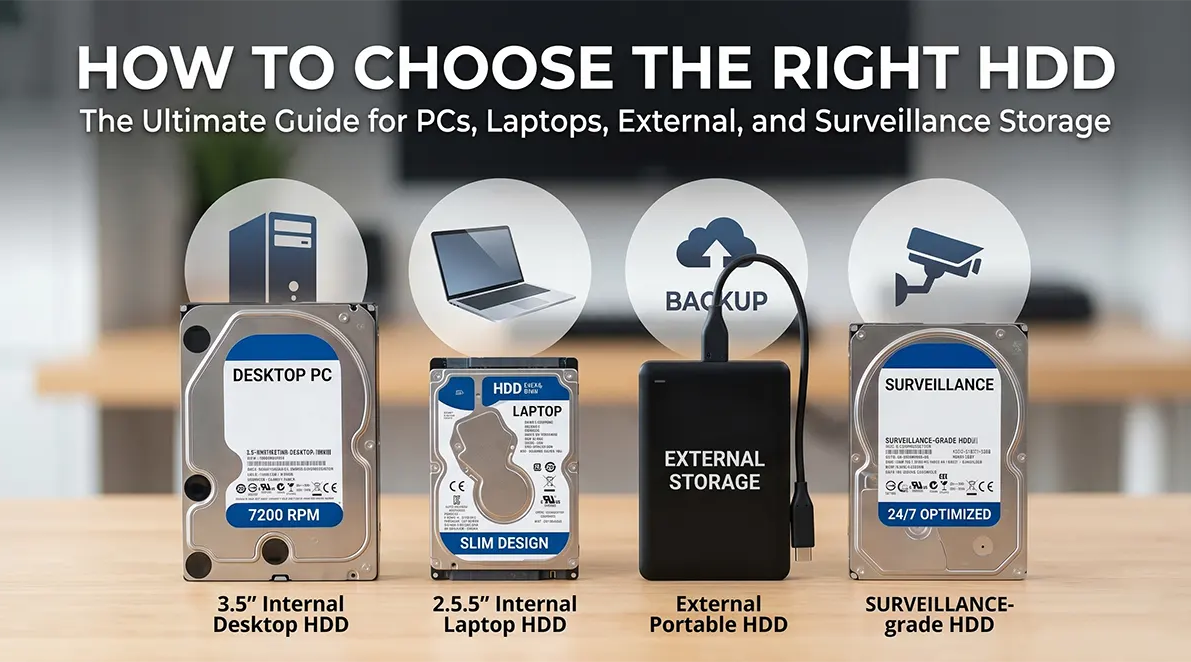 How to Choose the Right HDD for PC, Laptop, External Storage, and Surveillance Systems